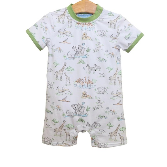 Trotter Street Baby Safari Animal Short Sleeve Romper in size 3 months - Picture 1 of 4